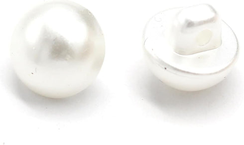 10mm White Round Pearl Buttons for Clothing, Shirts, Skirts, Collar, Cuff, Handmade Decorations, Sewing Supplies (50pcs 10mm(0.394inch))(White)...