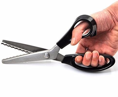 KimDaro Pinking Shears Set, 9.2 Inches Handled Professional Stainless Steel Dressmaking Sewing Craft Scissors Zig Zag Scissors (Serrated, 7mm)...