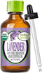 Healing Solutions Organic -2 oz Lavender Essential Oil Organic, Undiluted Pure Lavender Oil for Hair Diffuser Skin - 60ml - Pure Lavender Oil - Ar...