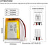 Lithium Polymer Battery 3.7V 2200mAh 103450 Lipo Rechargeable Battery Pack with 2 Wires JST 2.0mm Connector for Speaker and Wireless Device(1-Pack...