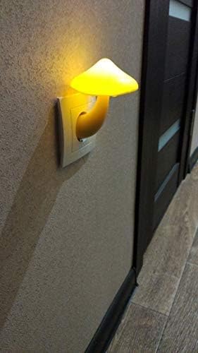 Sensor LED Night Lights for Adults Kids NightLight Cute Mushroom Night Light Plug in Wall Lamps for Bedroom, Bathroom,Toilet, Stairs, Kitchen, Hal...