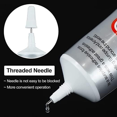 B6000 Jewelry Glue Clear Rhinestone, Inlay Glue, Pendant Adhesive, Btbtuu Craft Adhesive Glue with Precision Tip Multifunctional Fabric Glue (110,...