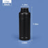 PE Plastic Food Grade Bottles, Wide Mouth Lab Reagent Bottle, Liquid/Solid Sample Seal Sample Storage Container Chemical Bottle (Black, 17oz)...