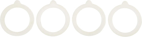 HIC Kitchen Replacement Gasket Seals, European-Grade Silicone, Fits Regular Mouth Canning Jars, Set of 4...