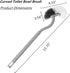 2Pcs Curved Toilet Bowl Brush Without Holder for Bathroom Deep Cleaning, Toilet Brush Durable Under The Rim Household Cleaning Brushes (Gray+White...