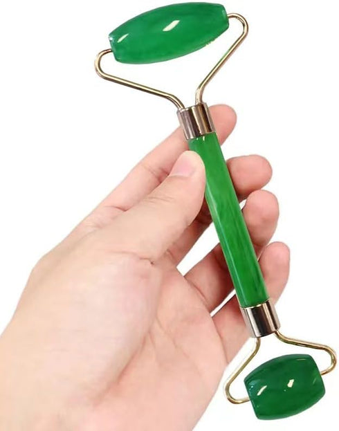 Facial Massage And Scraping Skin Care Tool And Neck Roller Set For Skin Care, Reducing Puffiness And Improving Facial Wrinkles (Green)...