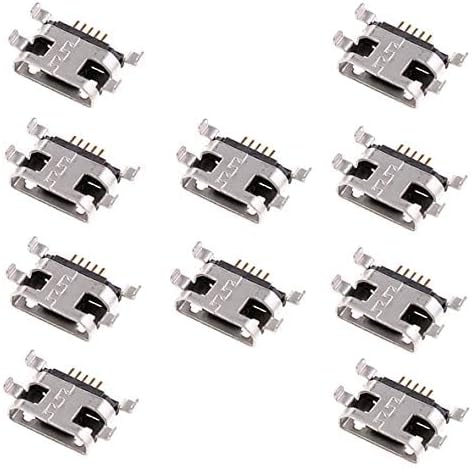 Oiyagai 10Pcs Phone Micro USB Type-B 5 Pin Female SMD Panel Mount Connectors...