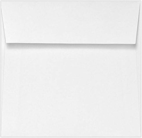 LUXPaper Square Invitation Envelopes | Peel & Press | 6 1/2" x 6 1/2" | Bright White | 70lb. Text | 50 Qty...