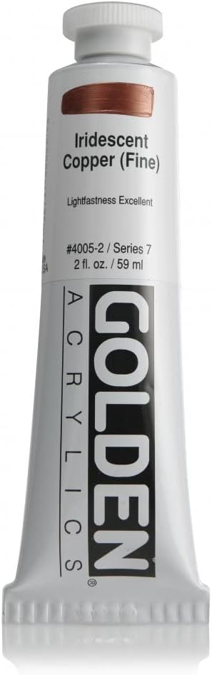 Golden Heavy Body Acrylic Paint, 2 Ounce, Iridescent Copper Fine...