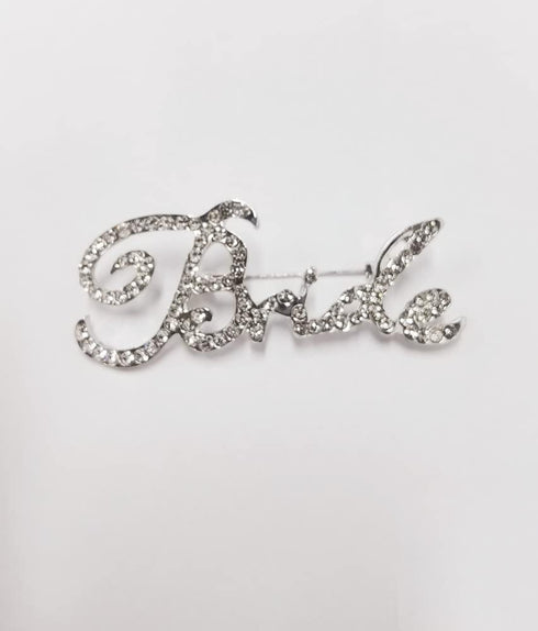 Rhinestone Bride Brooch Pin for Women Girls Fashion Crystal Letter Wedding Bouquet Brooches Lapel Pins Delicate Dress Accessories Jewelry Gift for...