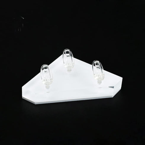 1PC White Triangle Acrylic Ring Display Stand Jewelry Display Holder 3 Rings Organizer for DIY Craft Tradeshows Showcases Photo Props...