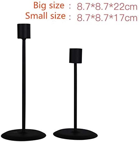 Black Metal Candlesticks Holder for Taper Candles Table Romantic Candle Holders for Wedding Birthday Holiday Dinner Home Bar Decorative...