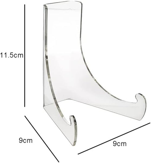 4 Pieces Acrylic Plate Stand 60-Degree Angle Acrylic Easel Acrylic Book Stand Acrylic Plaque Stand Table Top Easel Card Picture Stands Plate Holde...