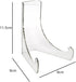 4 Pieces Acrylic Plate Stand 60-Degree Angle Acrylic Easel Acrylic Book Stand Acrylic Plaque Stand Table Top Easel Card Picture Stands Plate Holde...