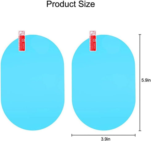Car Rearview Mirror Film, 5.9"x3.9"HD Nano Waterproof Rainproof Transparent Protective Sticker, Universal Car Windows, Rearview Mirrors, Protectiv...