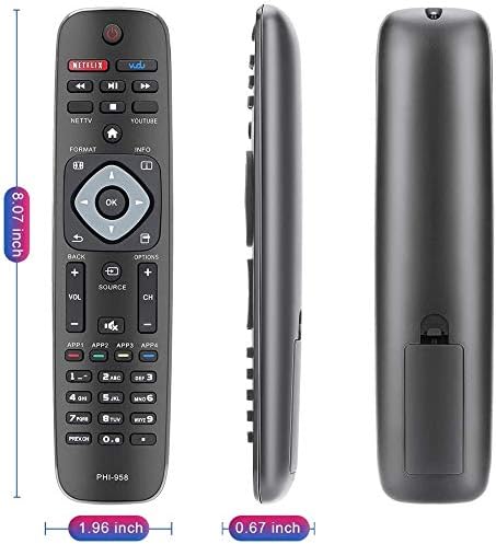 Young Universal NH500UP/PHI-958 Replacement Remote fit for Philips LED LCD TV Smart Ultra HDTV 50PFL5601/F7 65PFL5602/F7 55PFL5602/F7 50PFL5602/F7...