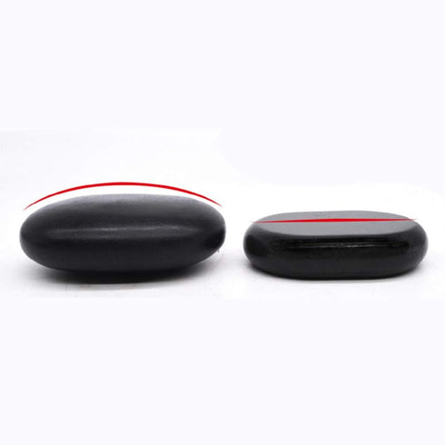 HEALLILY 6pcs Hot Massage Stones Heated Warmer Stone Black Natural Lava Rocks for Spas Massage Relaxation and More (4x3cm)...