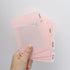 A7 Double Pockets Cash Envelopes 3 Set 4 Tabs Money Organizer for Cash Pink Card Protector Loose Leaf Bill Holder Budget Envelopes for 6 Ring Bind...