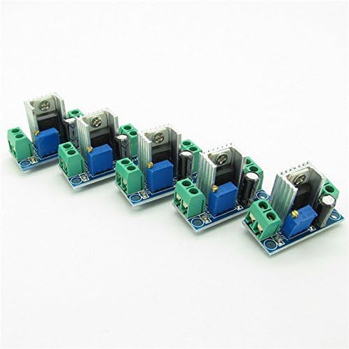 JIUWU 5pcs LM317 DC-DC Converter Buck Circuit Board Adjustable Linear Regulator - Power Converters - Converter - 1.5A Output, 4.2-40V Input - Mult...