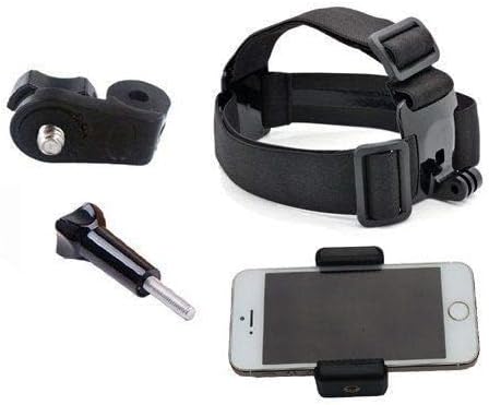 Multi-Function Adjustable Belt Cellphone Selfie Head Mount Strap for Sony Action Cam/Gopro Hero/Cell Phone/iPhone 16 15 14 13 12 11 Pro Max XR XS ...