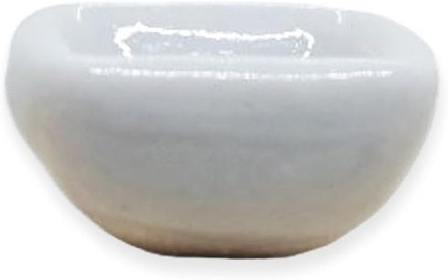 ½" Inch Wide White Square Ceramic Bowls Set Of 10 Pieces Tiny Tableware - Miniature Tray Plate Crockery Cutlery Kitchen Utensil Hand Made Painted ...