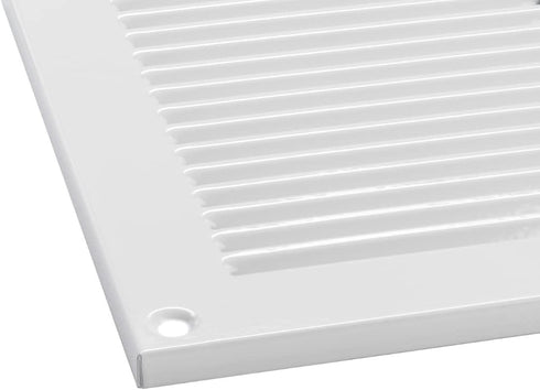 EUROPLAST 12x8 inch Vent Cover with Screen Mesh - White Register Vent Cover - Metal Air Return Grill - HVAC Vent Register for Home Improvement - C...