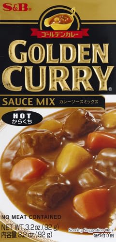 S&B, Golden Curry Sauce Mix, Hot, 3.2 oz...