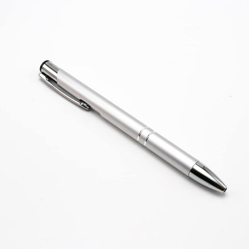 Stylish quality 5 metal ballpoint Pens, black ink, soft writing experience (Silver)...