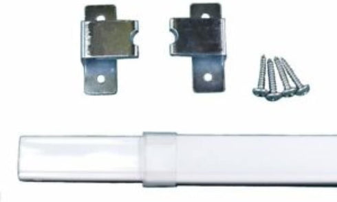 Graber Crystal Clear Sash Curtain Rod - 2 Rods per Package (11 1/2 to 20-Inch Adjustable Width, Clear)...