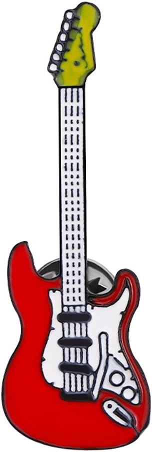 Cute Music Guitar Enamel Brooch Pin for Women Girls Men Violin Musicial Instrument Badge Brooches Pins Fashion Jewelry Gifts for Hat Clothes Backp...