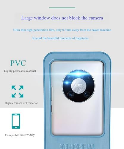 XueStar Waterproof Phone Pouch, 2 Pack, Touch Unlock, Rainproof & Waterproof case for Apple iPhone,Samsung,Motorola,OnePlus, up to 7.2 Inches ?Bla...