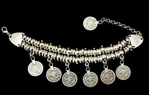 Zealmer Boho Bracelet Set Bohemian Coin Bracelet Tribal Statement Design Hand Bracelet 2 Types...