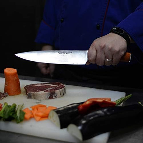 TONIFE 8-Inch Chef Knife with 7Cr17MoV High Carbon Stainless Steel Kitchen Knife with Natural Rosewood Handle...