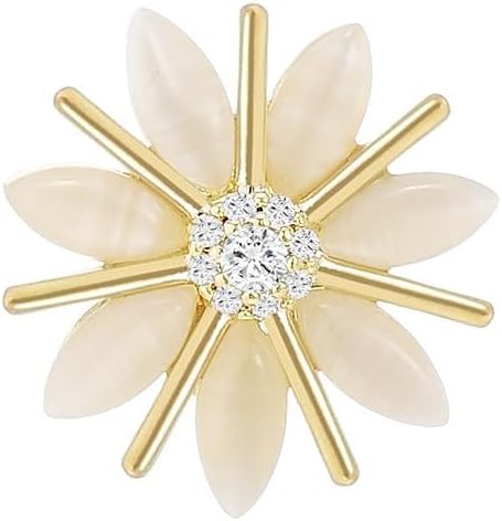 Rhinestone Flower Brooch for Women Crystal Flower Brooches Pin Rhinestone Flower Lapel Pin Valentine's Day Mother's Day Gift for Wife Mother...