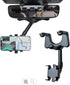Phone Mount for Rear View Mirror, Hands Free, Compatible Apple + Samsung, 360 Degree, Rotatable and Retractable...
