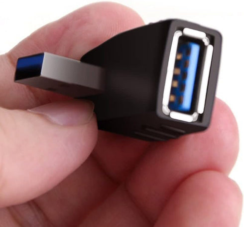 USB 3.0 Adapter 90 Degree Male to Female Coupler Connector Plug Left Angle and Right Angle...