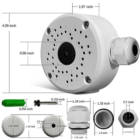(New Upgrade) Security Camera Junction Box,Universal IP Camera Mount,Security Camera Bracket Outdoor,Metal Aluminum Waterproof Security Camera Mou...