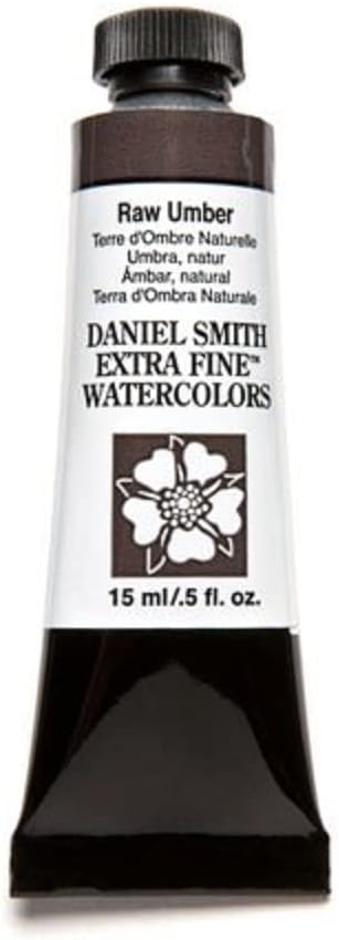 Daniel Smith Extra Fine Watercolor 15ml Paint Tube, Raw Umber (284600097), 0.5 Fl Oz (Pack of 1)...