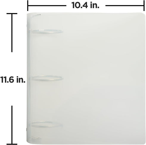 JAM PAPER Plastic 3 inch Binder - Clear 3 Ring Binder - Sold Individually...