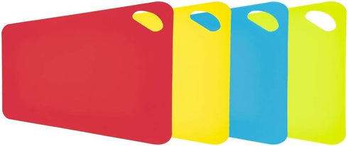 Southern Homewares Cutting Boards Set of 4 - Southern Homewares - Durable Flexible Plastic Kitchen Food Prep Mats Kitchen Accessory Multicolored...