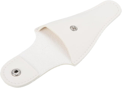 2 Pack PU Scissors Cover - Embroidery Sewing Craft Leather Scissors Protective Case, Apply to Storing Nipper Shears (4.5 x 2.6 Inches, White)...