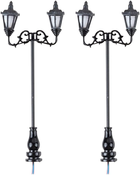 Yardwe Toys Toys 2pcs Miniature Street Light Model Pathway Lantern Post 1:87 Road Light Micro Landscape Ornament for Sand Table Miniature Scenes R...