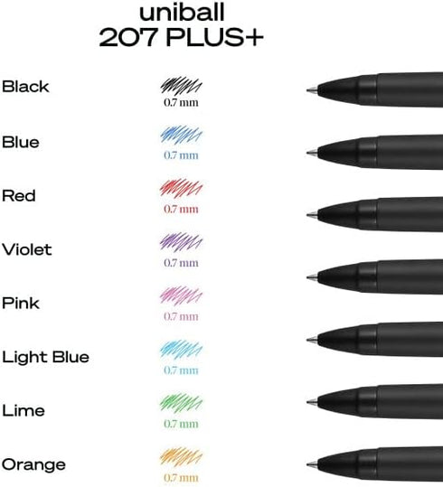 Uniball Signo 207+ Gel Pen 4 Pack, 0.7mm Medium Black Pens, Gel Ink Pens | Office Supplies Sold by Uniball are Pens, Ballpoint Pen, Colored Pens, ...