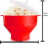 Collapasable Silicon Popcorn Popper Bowl for Microwave with Lid Handle - Resuable BPA free and Dishwasher safe - Silicon Popcorn Popper Maker - 10...