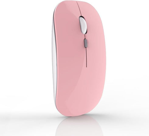 Dual Model Wireless Mouse with Dual Connection 2.4 G Wireless, 5.0 Bluetooth,800/1200/1600 DPI Adjustable,Mute Buttom,Desisn and Rechargeable for ...