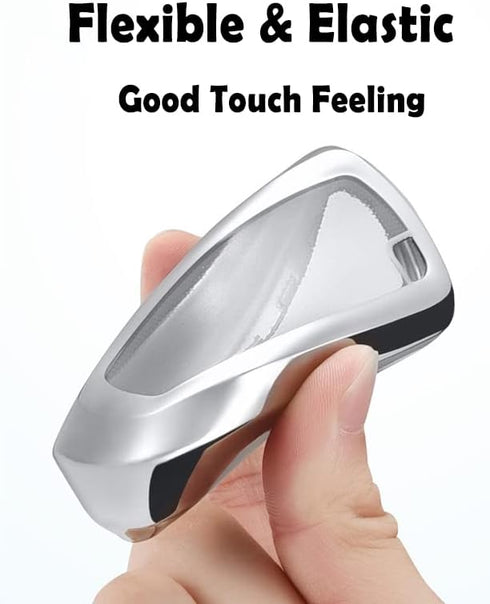 Car Key Fob Cover,Compatible with Ford F-150 F-250 F-350 Ecosport Edge Explorer Fusion Mustang Key Fob Silicone TPU Protective Case Holder Shell w...