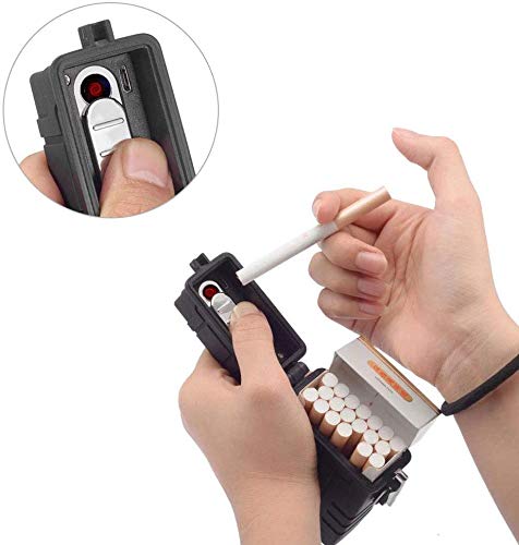 Skywin Waterproof Cigarette Case with Lighter - Airtight Cigarette Dry Box with Rechargeable Lighter - Dry Cigarette Case Protects Cigarettes from...