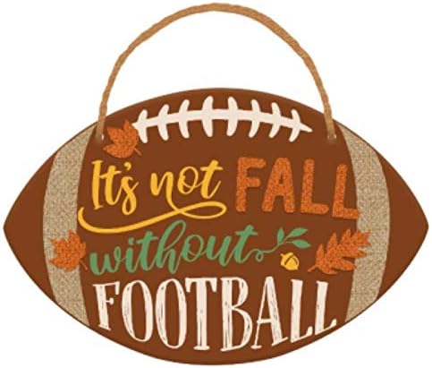 amscan It's Not Fall Without Football, Decorative Sign for Home or School, 13.5 x 9 inches...