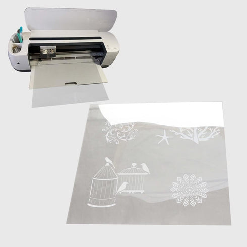 12 Sheets | 7 mil Clear Mylar | 12 x 12 inch | Blank Stencil Making Sheet | for Cricut, Silhouette, Gyro-Cut Tool...