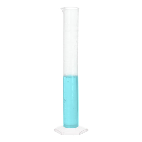 PATIKIL 100ml PP Plastic Graduated Cylinder, Hex Base White Graduations Measuring Cylinder for Lab Home Use, Clear White...